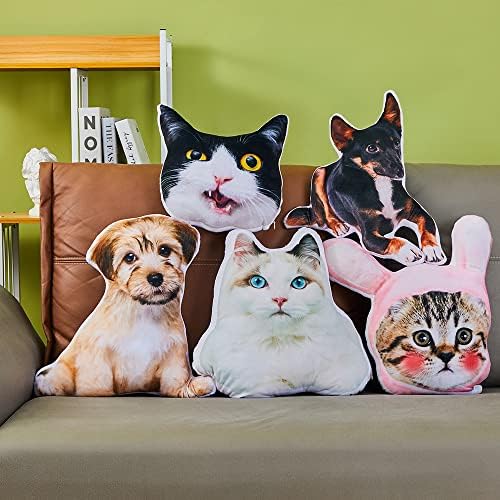 Veelu Almofadas de estimação personalizadas com foto, travesseiros personalizados para animais de estimação, travesseiro em