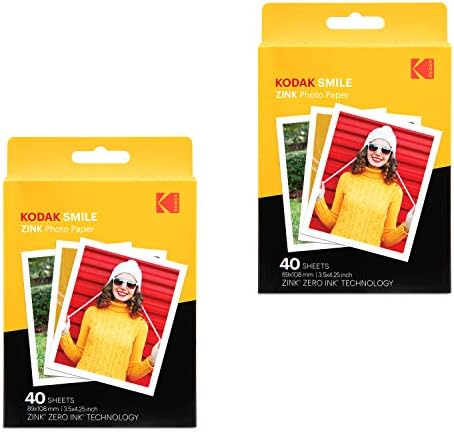 Kodak 3,5x4,25 polegadas premium zink instants impressão papel foto compatível com kodak sorriso clássico camera