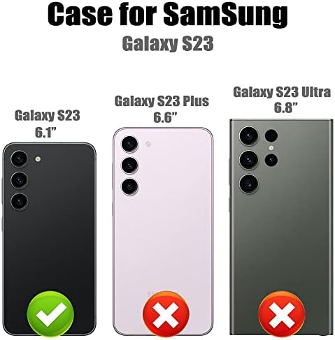 Mmhuo para a caixa Samsung Galaxy S23 com suporte de cartão, caixa de flip de traseiro magnético FLOR PARA SAMSUNG