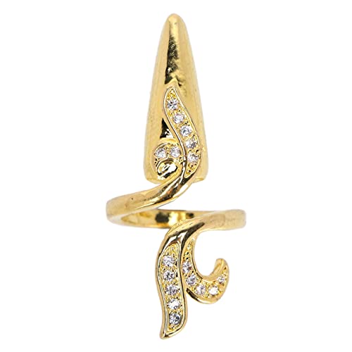 Anéis de unhas femininas, anel de tampa de unhas de strass, jóias da moda de manicure, anéis de unhas para decoração de