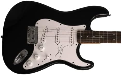 Vince Neil assinou autógrafo em tamanho real Black Fender Stratocaster Guitarra elétrica com James Spence JSA Autenticação B