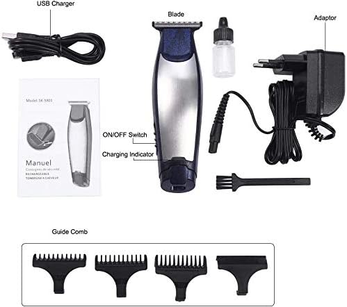 Aparadores de cabelo elétrico XY & YD, armadilha de cabelo recarregável USB portátil para homens, Kit de manobra silenciosa