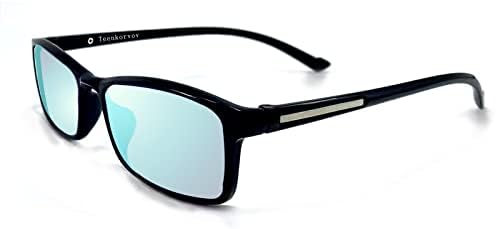 Óculos coloridos teenkorvov para homens de cegueira, estrutura completa