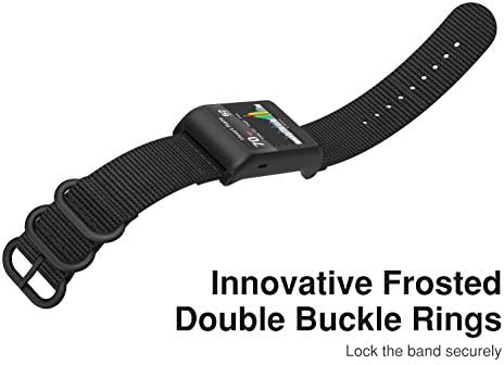 Moko Watch Band Compatível com Garmin Vivoactive HR, fina Tira de substituição ajustável de nylon com fivela de metal para