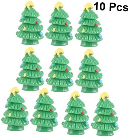 Excetty 10pcs mini estatueta paisagem modelo árvore em miniatura miniatura de Natal Minúrio de árvores de Natal decorações estatueta
