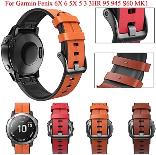 MGTCAR 26 mm cinta de faixa de relógio para Garmin Fenix ​​7 7x 6 6x 5x 5 3 3HR Forerunner 935 945 Liberação rápida pulseiras