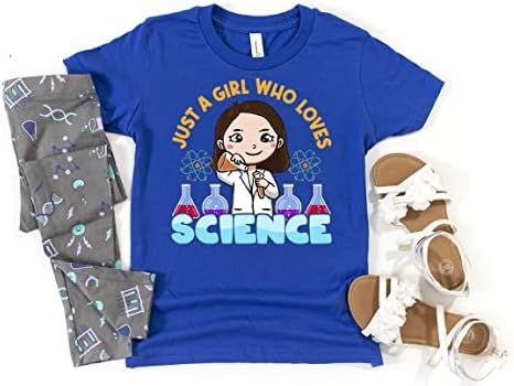 Apenas uma garota que adora a camiseta científica Girl Scientist Star Gifts para seu futuro cientista Camiseta das garotas de Stron