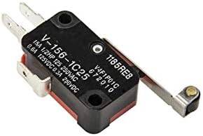 Waazvxs 1pcs v-156-1c25 15a o switch micro, botão de push spdt momentâneo snap action limit switch, interruptor de viagem
