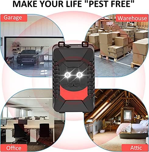 Redeo 4 pacote AR28S Ultrassonic Pest Repeller dispositivo portátil - Squilo de rato de controle repelente de roedores alimentado por