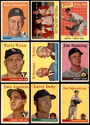 1958 Topps Baseball próximo ao conjunto completo VG+