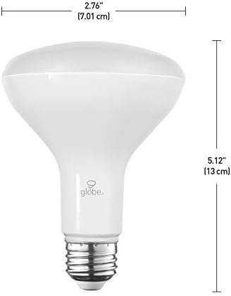 Globe Electric 9 watts 60w 60W Luz de luz próxima e UV desinfeta BR30 E26 Lâmpada LED, 650 lúmens, 3000 Kelvin, Dimmable