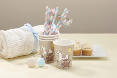 Ginger Ray Rocking Horse & Teddy Vintage Paper Cups, misto