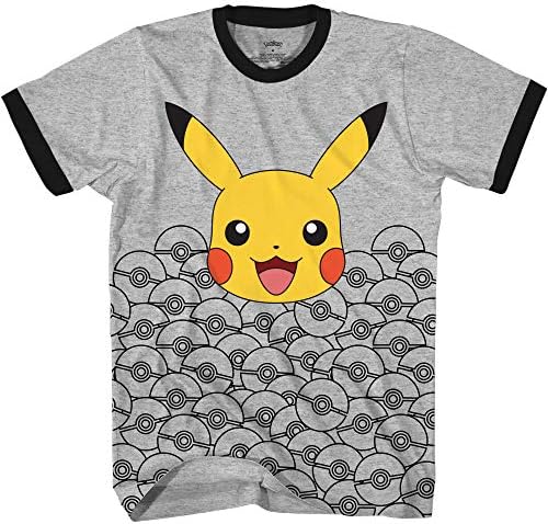 Pokemon Boys Pikachu Game Shirt - Tenho que pegar todos eles - Ash Pikachu Charizard Pokeball Allover T -shirt oficial
