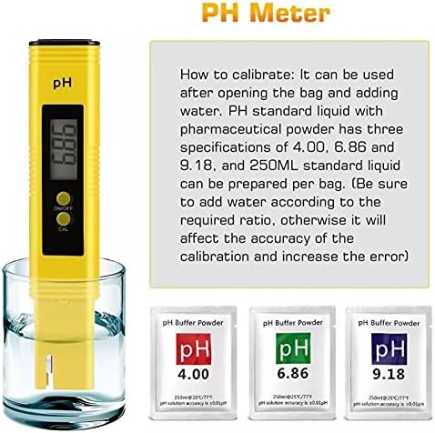 0,01 pH de alta precisão Testador de qualidade de água com 0-14 PH Medição da faixa de medição