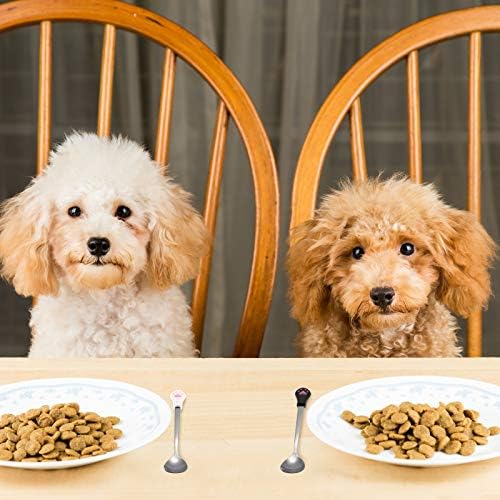 4 pedaços de cachorro colher gato alimentos de estimação podem colher aço inoxidável colher de alimentos de gato colher de