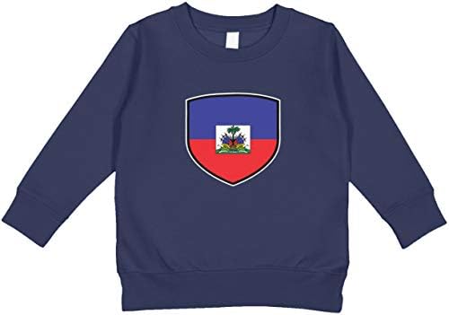 Amdesco haiti escudo bandeira haitiana para criança moletom