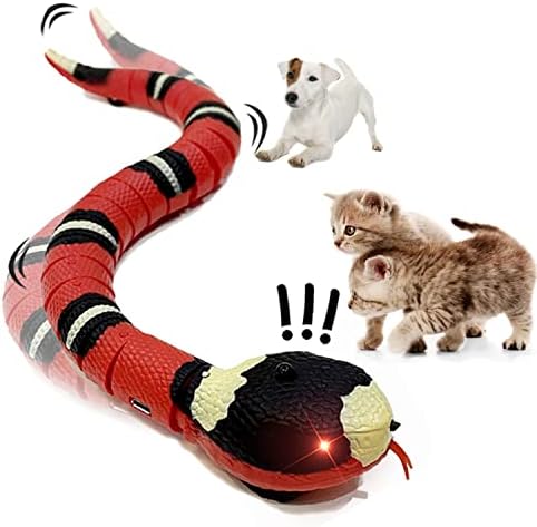 PET2U 1PC Snake Cat Toy para gatos, sensor inteligente recarregável, detectar automaticamente obstáculos e escapar,