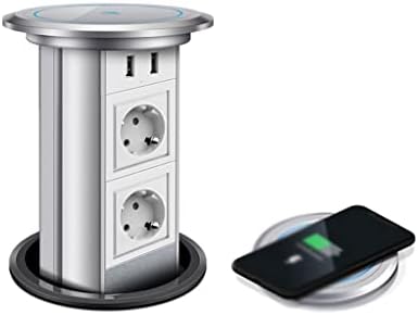 ZSEDP Cozinha de bancada retrátil Painel automático de elevação elétrica com USB e carregamento