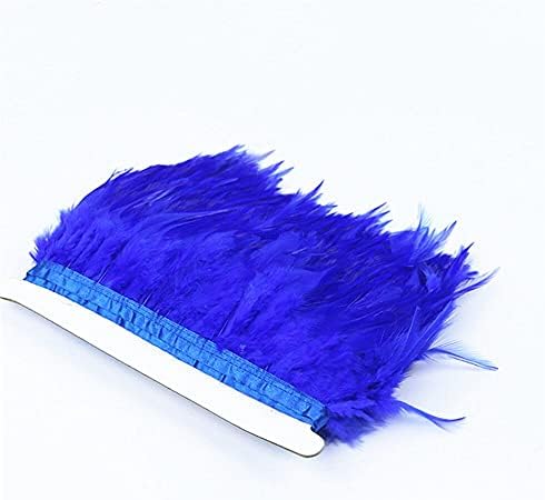 Ttndstore royal azul galo de pescoço hackle penas guarnições de faisão de penas de penas de penas de penas para artesanato