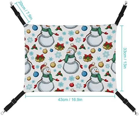 CAGA CAGA Hammock Christmas Snowman Snow Swing Swing Bed adequado para cadeira de gaiola carro interior externo 16,9 x13
