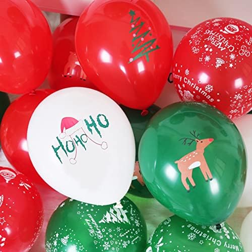 32pcs Feliz Natal balões de 10 polegadas Balões de látex verde branco de 10 polegadas, balões de hélio de natal fomando food