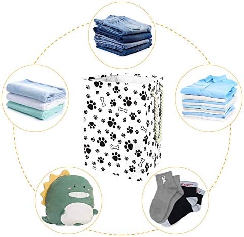 Indomer Ossos e patas 300d Oxford PVC Roupas impermeáveis ​​cestas de lavanderia grande para cobertores Toys de roupas no quarto