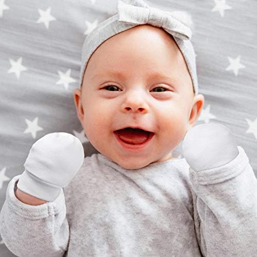 9 pares recém-nascidos luvas bebês infantil luvas sem luvas de arranhões luvas de algodão unissex por 0-6 meses meninas meninas