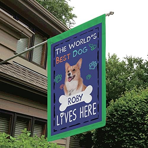 Cães chineses de Crested Welcome House Flag Dog Paws Bone Yard Farmhouse Banner O melhor cachorro do mundo vive aqui Double