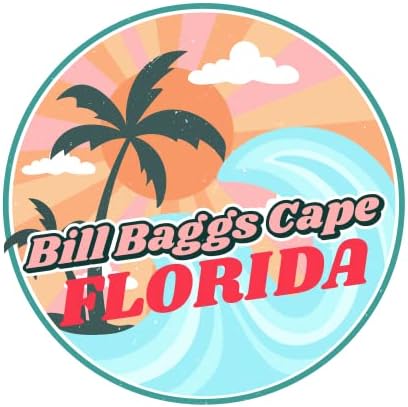 Bill Baggs Cape Florida Surfista Tropical Sea Férias Pacote de adesivos de praia