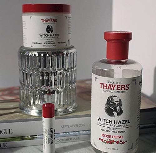 Thayers Original Witch Hazel Astringent Pads com fórmula de Aloe Vera, 60 contagem