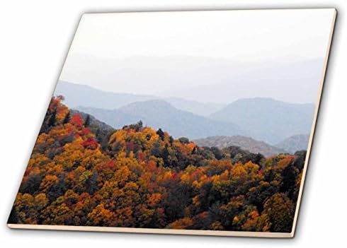 3drose LLC caem nas montanhas Smokey Mountains North Carolina Mountains de 4 polegadas de vidro