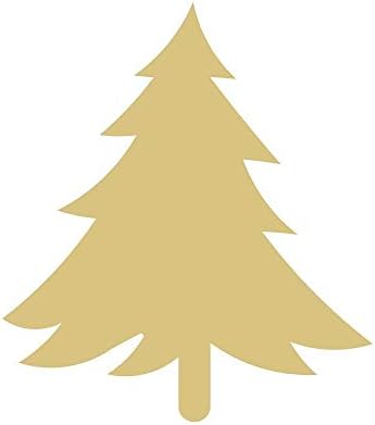 Corte de árvore em madeira inacabada Árvore de Natal do cabide do férias mdf forma de tela 10