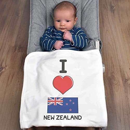 Azeeda 'I Love New Zealand' Cotton Baby Blain / Shawl