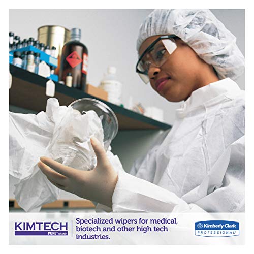 Kimberly-Clark Kimtech 33330 Limpador descartável puro com W4 seco, 12 comprimento x 12 Largura, branca,