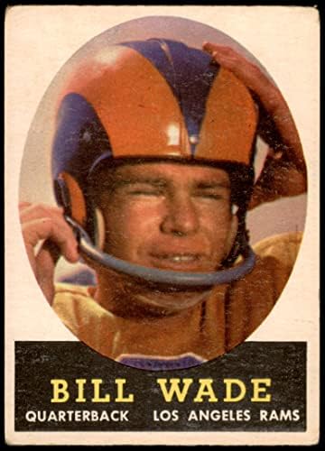 1958 Topps 38 Bill Wade Los Angeles Rams Good Rams Vanderbilt