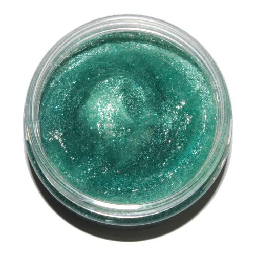 Glitter de corpo verde para mulheres: gel de brilho verde biodegradável | Aloe Vera e óleo essencial | Loção de brilho corporal e