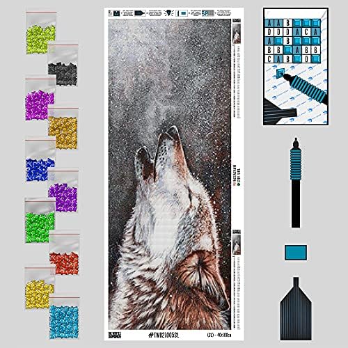 Grande Full Full DIY 5D Diamond Painting Kit Digital Wolf Howl 5D Diamond Painting Mosaic