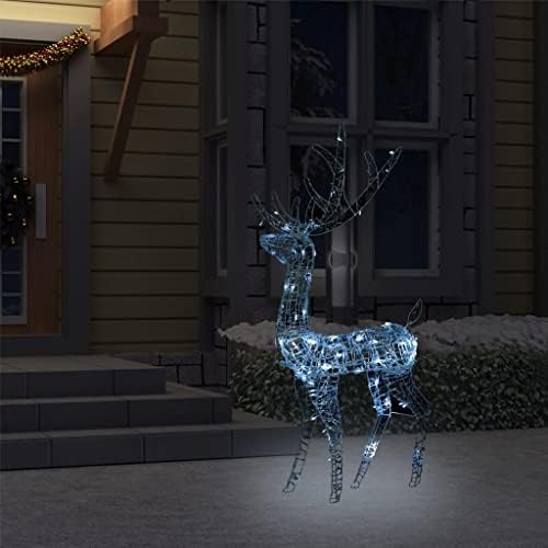 Decoração de Natal de rena acrílica de Vidaxl 140 LEDs 47,2 branco frio