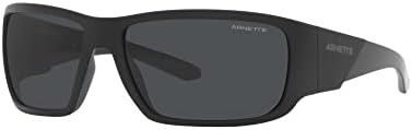Óculos de sol Arnette Man Frame preto fosco, lentes cinza escuro, 64 mm