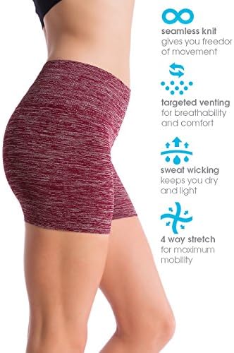 Homma Women's Feminless Compression Compression ioga shorts de ioga que executa o ajuste esbelto…