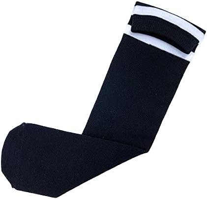 Heccei Kids Soccer Socks, 1 par de meias de joelho de até meias listradas para esportes coletivos atléticos para meninas de meninas