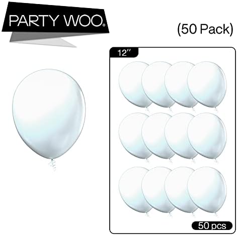 Balões brancos 50 PCs 12 polegadas e bomba de balão elétrico