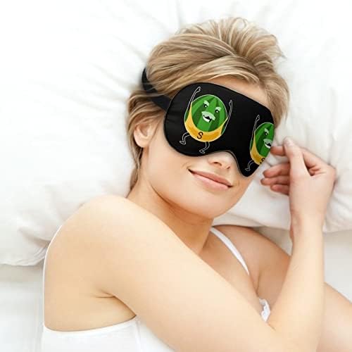 Esporte melancia engraçada engraçada sono máscara de olho macio tampa de olhos com cinta de cinta ajustável para homens