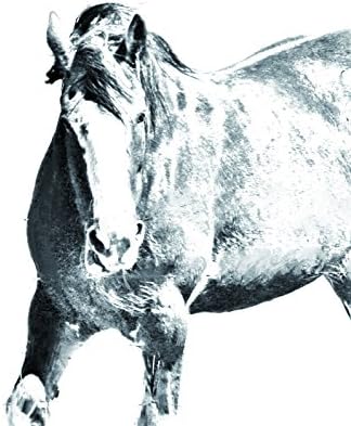 Art Dog Ltd. Clydesdale, lápide oval de azulejo de cerâmica com uma imagem de um cavalo