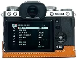 Caixa da câmera X-T5, Bolinus feita à mão de couro real de couro real de meia câmera para Fujifilm Fuji X-T5 XT5 Câmera