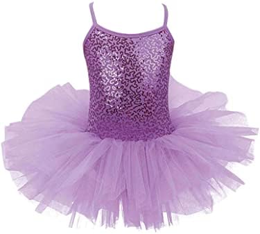 Yartina Kids Grils dança de balé collant shiny lantejacho tutu vestido ginástica bailarinas saias de dança de dança