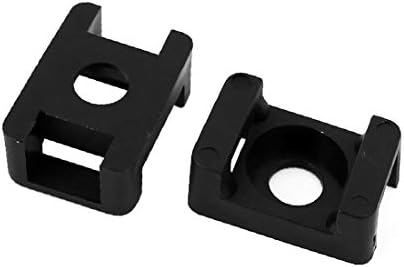 X-dree plástico tipo sela Torne de cabo Montagem de arame de montagem preto 23 x 16 x 10mm 35 PCs (Sella di platá