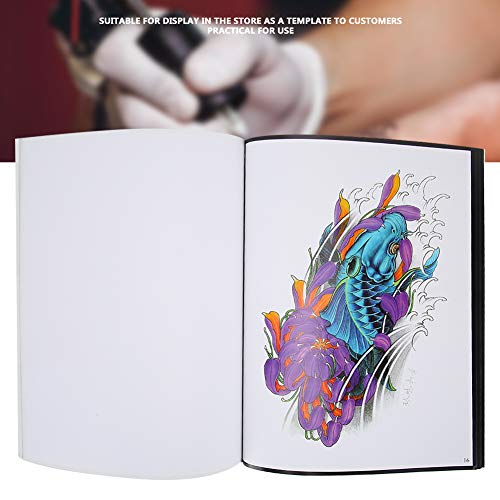 Livro de tatuagem, 36 páginas Modelo de tatuagem Conjunto de cores Modelos de prática de tatuagem de padrões requintados