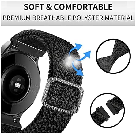 Tiras trançadas de bkuane para ticwatch pro 3 gps 20 22mm Bandas de relógio inteligente para ticwatch pro 2020/gtx/e2/s2
