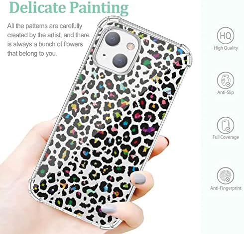 Gdfrmlla iphone 13 mini capa de impressão de leopardo não amarelo Anti-arranhão Aquarela Aquarela Proteção à prova de choque